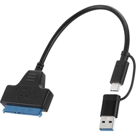 USB-C + USB 3.0 auf SATA-Adapterkabel für Festplatte, Festplattentreiber (1/5)