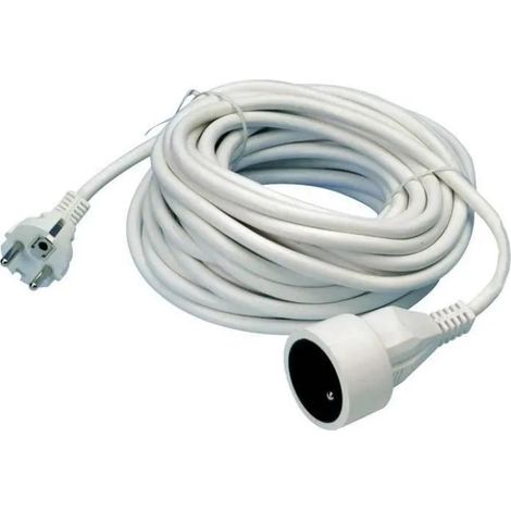 Prolunga elettrica bianca da 10 m in PVC resistente