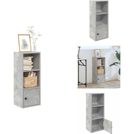 Bibliothèque gris béton 31x24x77 cm bois d'ingénierie - Bibliothèque - Bibliothèques - Étagère À Livres - Armoire De Rangement (1/5)