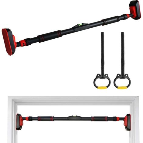 Barre de Traction Pour Porte, Barres de Traction D’entraînement Du Haut du Corps Sans Vis, Largeur Réglable (90-120 CM/120-150CM), Charge Maximale 250kg (1/5)