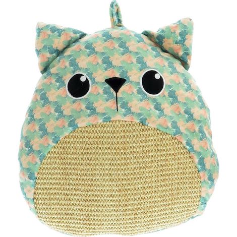 Griffoir en sisal naturel tissu feuille vert 36 x 34 x 7 cm, pour chat - animallparadise (1/3)