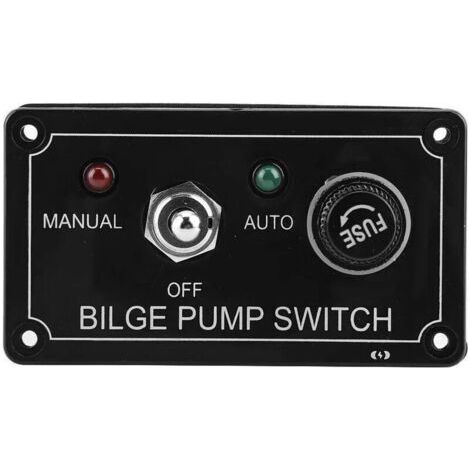 QORVA
-Commutateur de pompes de cale, indicateur LED 12 V DC Panneau de pompe de cale Interrupteur marche/arrêt manuel/Auto Boat Marine,de (1/4)