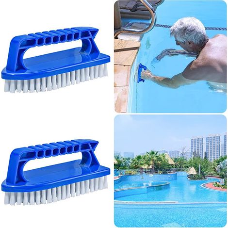 4 brosses éponge pour piscine, pour les parois, le fond, les marches et le carrelage, poils adaptés aux saletés courantes-AquaForge (1/4)