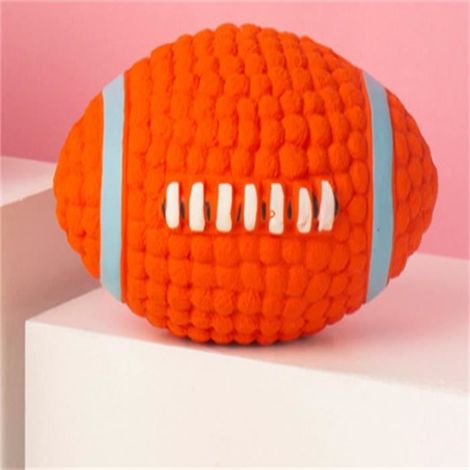 Chien jouet, rugby tennis (1/4)