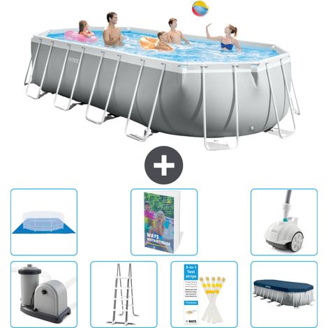 Prism Frame Pool Oval - 610x305x122 cm - 8-teilig S616