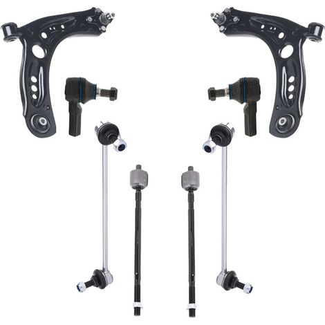KIT BRACCIO OSCILLANTE 8 PEZZI COMPATIBILE CON SEAT LEON (5F1) 1.6 TDI / Kit Sospensione Completo OE/OEM / Bracci Oscillanti + Testine Sterzo / Sostituzione Diretta OEM