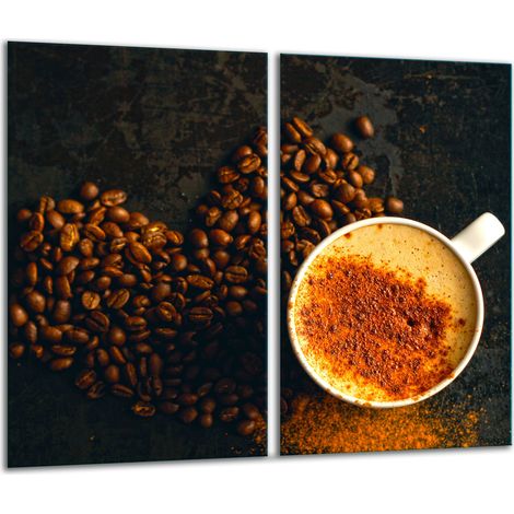 Glasschneidebrett 2x 30x52 Kaffee (1/5)
