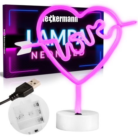 Heckermann stehende LED-Neonleuchte LOVE