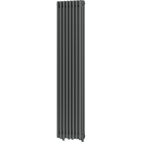 Radiateur décoratif Mexen Denver 1600 x 378 mm, 1487 W, anthracite - W215-1600-378-00-66 (1/5)