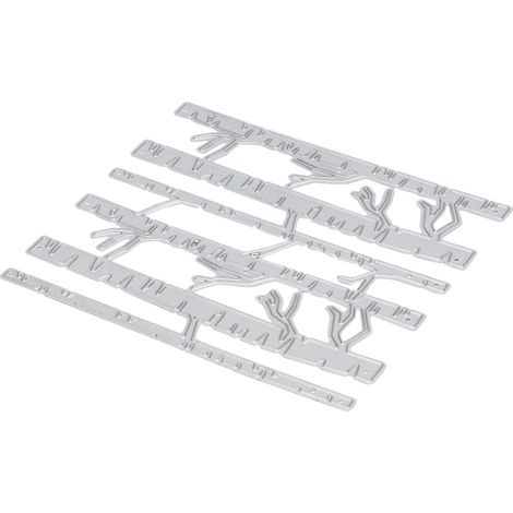 Stanz- und Prägestempel aus Metall, Kohlenstoffstahl, Hohllinienschablone für Papier und Karton, Bastelarbeiten (1/5)