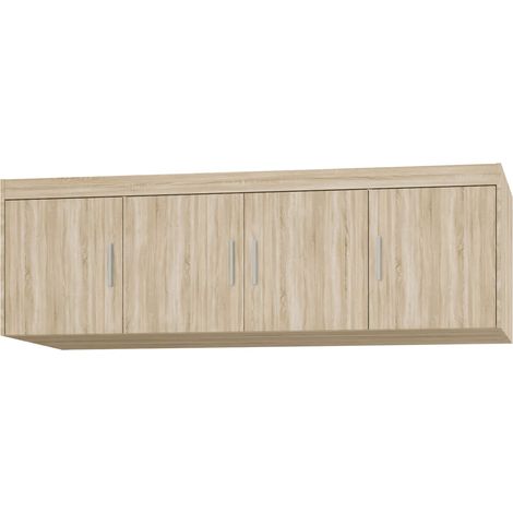 AX LIVING Groß Schrankaufsatz Eiche Sonoma Storicos 4T 176,3 x55,5 x53