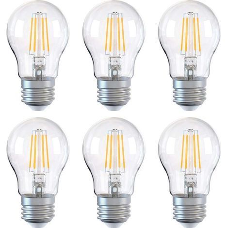 Lot de 6 ampoules LED E27 A60 dimmables 6W équivalent 60W (1/5)