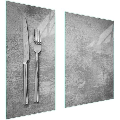 Glasschutzplatte Brett 75x52 Bestecke (1/5)