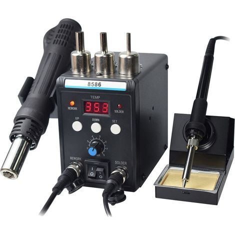 Station de soudage et dessoudage 700W – Plage de température 200-500℃ – Tension 220V – Affichage numérique – Débit d'air 120 l/min (1/5)