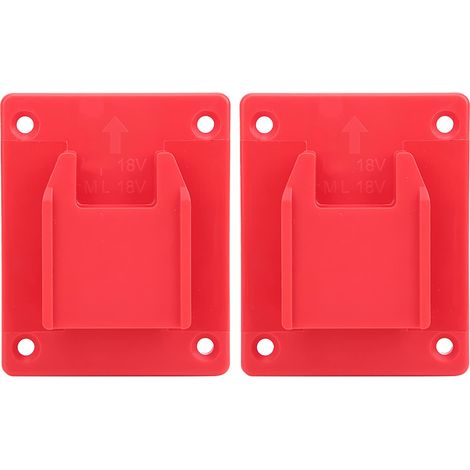 Lot de 2 Supports de Machine-outil Compatibles avec M18 18 V/20 V pour Perceuse électrique, Accessoires de Montage, Support D'étagère (Rouge) (1/5)