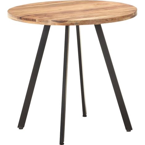 Table à manger Scandinave - Table de salle à manger 80 cm Bois d'acacia solide BV884717 - BonneVie (1/5)