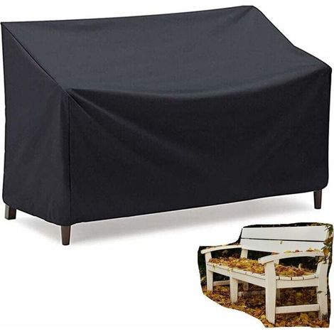 Bankabdeckung, wasserdichte Gartenbankabdeckung, 2/3-Sitzer-Bankschutzabdeckung, Gartenmöbelabdeckung für Terrassenbänke im Freien, Polyesterfaser (134 x 66 x 89 cm) (1/4)