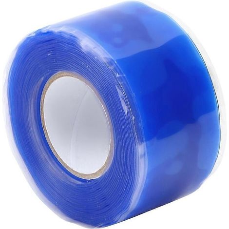 Ruban adhésif industriel en silicone bleu, ignifugé et imperméable, 0,5 mm x 25 mm x 3 mètres (1/4)