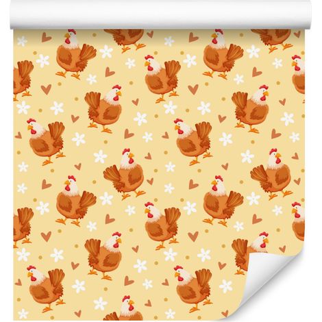 Papier peint Kury Crème et Pêche pour salon et chambre 50x1000 cm (1/5)