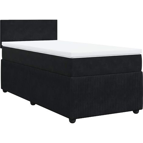 Maison Exclusive - Cama box spring con colchón cuero sintético ne (1/5)