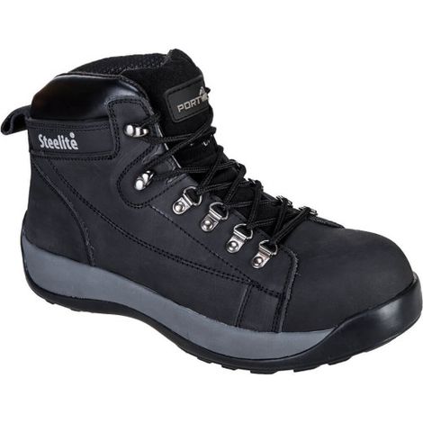 Botas de protección deportiva piel flor Nubuck SB HRO FW31 47 Negro