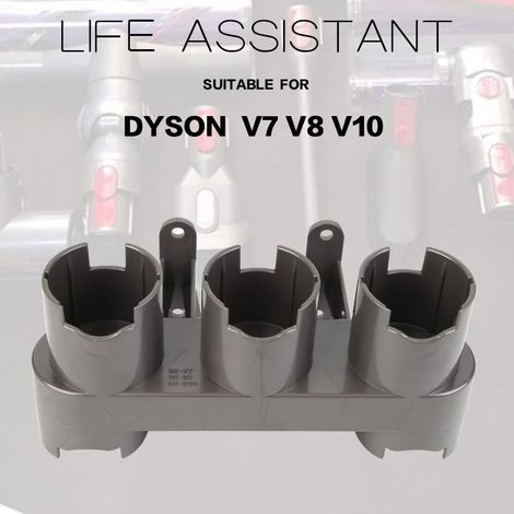 MIMOSON-Wall Mount Accessory Holder, Adapter Converter Set for Dyson V11 V10 V8 V7, Replacement Wall Mount Bracket for Dyson Vacuum Cleaner (Gray, with Parts Package) (1/5)