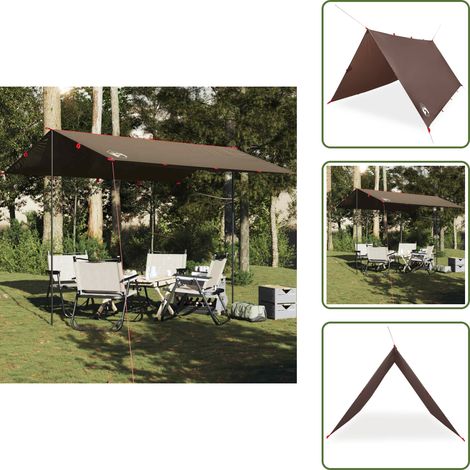 vidaXL Tarp Braun 366x306 cm Wasserdicht (1/5)