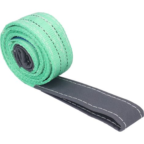 Sangle de levage plate 2 tonnes, double boucle en polyester pour levage industriel, longueur 2 mètres (1/5)
