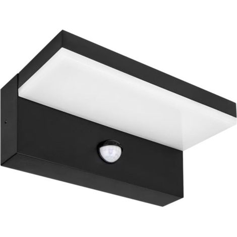 TRADE SHOP - Applique Per Esterno 10 W Con Sensore Pir Di Movimento Tecnologia Cct Ip54 Ss-esa-013c - Nero (1/5)