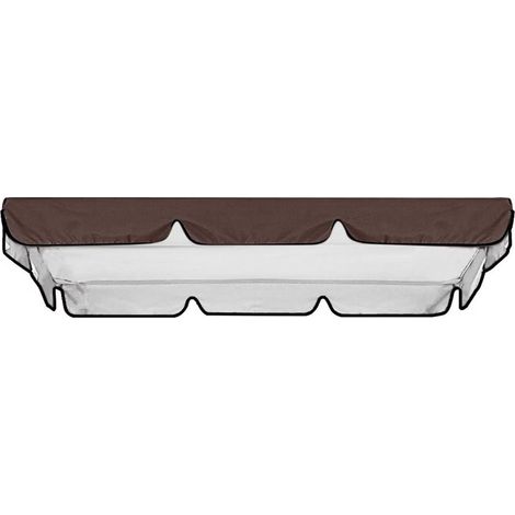 Housse De Remplacement Pour Auvent - 420D Oxford Imperméable UV Résistant - Pour Auvent Extérieur 2 Places - Brun - 165 x 115 cm