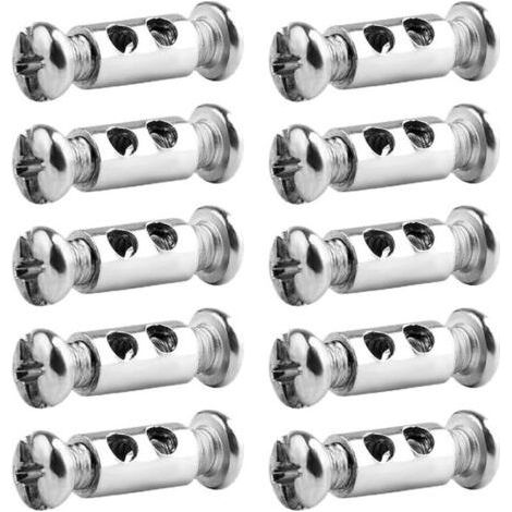 10 pcs Serre à Capuchon pour câbles de 1 à 2mm, Pinces à Double Extrémité en Fil d'Acier pour rapidement et facilement vos Câbles, pour la fixation de câbles métalliques et de cordes à linge (1/5)
