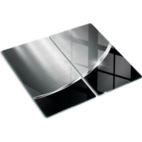 Planche de cuisine, couvre plaque, verre planche découper, verre trempé – 2 x 30 x 52 cm - Texture (1/5)