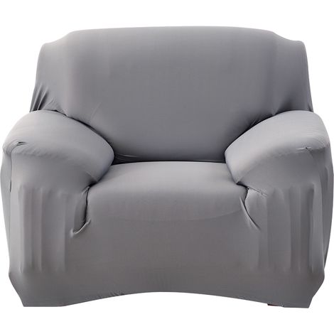 Copridivano Elastico 1 Posto 90-140 cm – Tessuto Poliestere Grigio Antiscivolo – Design Moderno e Resistente – Ideale per Protezione Mobili in Soggiorno (1/5)
