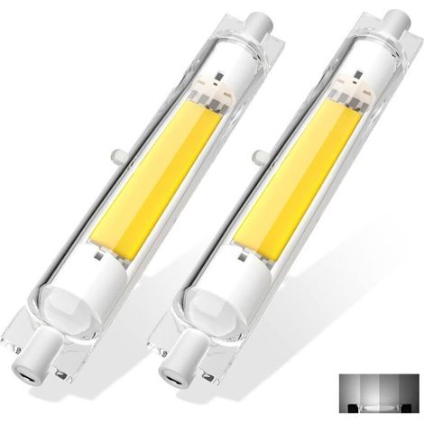 Ampoule LED R7s R7S LED 118mm Dimmable 13W Blanc Chaud 3000K Sans Scintillement, Linéaire Ampoule LED R7S 118mm Remplacer Lampe Halogène J118 200W, 2000LM, 360 Degrés R7S COB LED Tubes pour p (1/4)