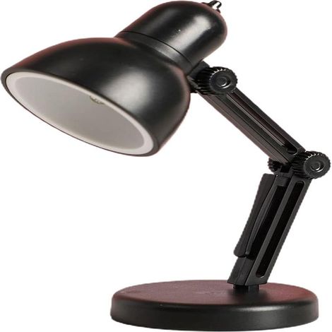 Lampe de bureau robot rétro en métal rouge, lampe industrielle pour table de chevet et bureau, décoration créative (1/4)