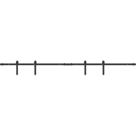Kit de porte d'armoire coulissante 200 cm acier au carbone