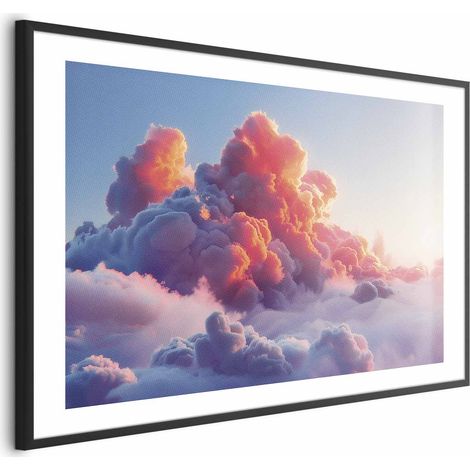 Poster – Dämmerungsspektakel: Wolken in Rosa- und Lilatönen (1/4)