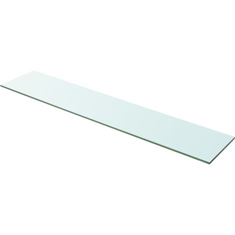 Vidaxl – Panneau étagère en verre trempé 100 x 20 cm – Transparent – Capacité de charge 15 kg – Facile à nettoyer (1/3)