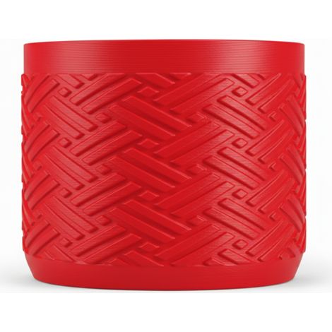 Cache-pot de fleurs tressé rouge, style japonisant scandinave moderne (1/3)