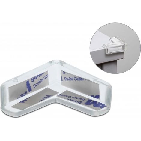 Delock ProtecciÃ³n de bordes autoadhesiva 40 x 40 x 13 mm transparente