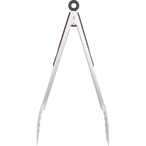 Pince À Griller - Acier Inoxydable 304 - Embout En Silicone Résistant À 240 °C - Pour Barbecue Cuisine Pâtisserie - 33 cm - 1 Pièce (1/2)