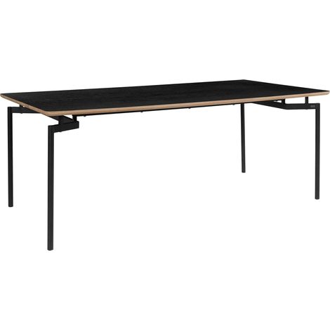 Aldo-Table à manger 200 cm 6 places en Noir (1/4)