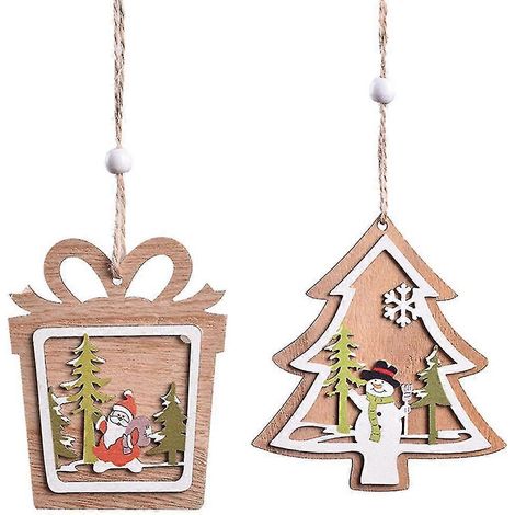 Letrero de Feliz Navidad, Adornos para colgar en el árbol de Navidad, Coronas, Decoración del hogar (1/5)