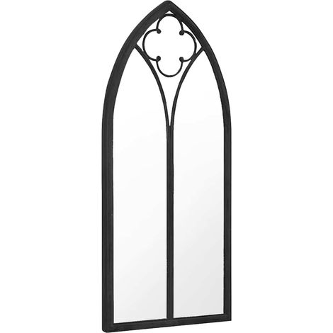Maison Exclusive - Specchio da Giardino Nero 100x45 cm in Ferro per Uso Esterno