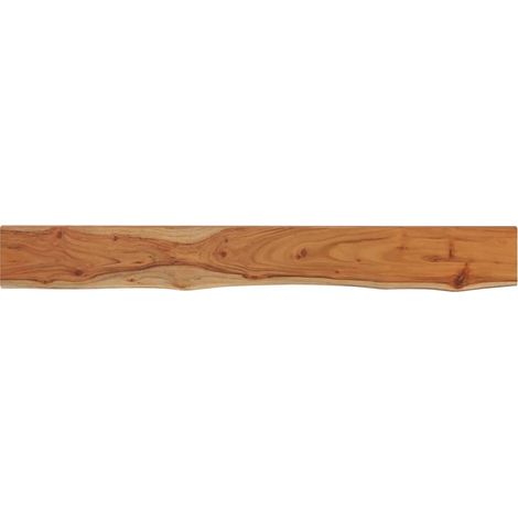 Étagère murale rectangulaire massif acacia bordure assortie