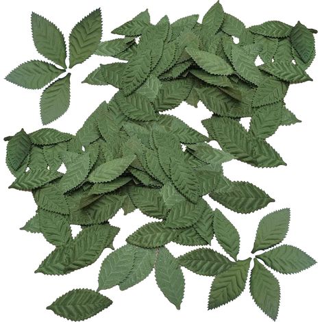 Feuille Verte Artificielle Decoration, 150 PCS Fausses Feuilles Vertes Artificielles Feuilles de Simulation, Artificielle de Feuilles Vertes pour DIY Décoration de Mariage Déco de Table