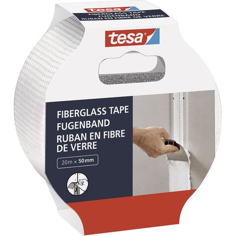Rubans En Fibre De Verre Tesa. Pour La Réparation Et L'étanchéité Des Murs Endommagés. 20m X 50mm (1/2)