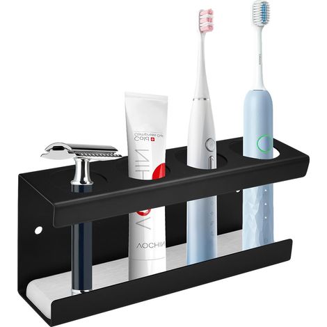Porte Brosse à Dents Electrique 4 Trous Support Brosse à Dent Électrique Mural Porte Brosse à Dent Hygiénique Rangement Brosse à Dent Adhésif (1/5)