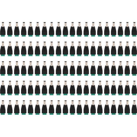 100 connecteurs mâles DC 12V-36V 80W, bloc de prises d'alimentation pour terminal de surveillance, fiche de connexion électrique (1/5)