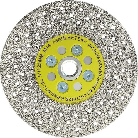 Disque Diamant Double Face - 125 mm - Filetage M14 - Pour Marbre Granit Béton Porcelaine - 1 Pièce